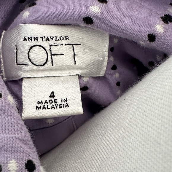 LOFT Purple Pinstripe Blazer - Picture 2 of 9